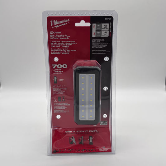 New Milwaukee 2367-20 M12 Rover Service and Repair Flood Light