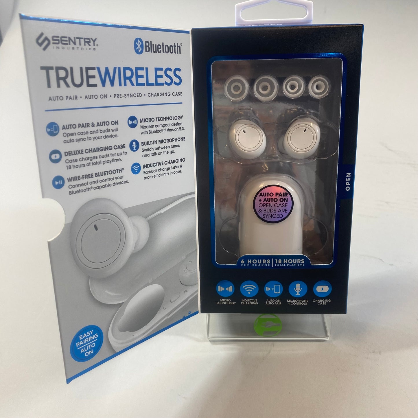 New Sentry TrueWireless Wireless Bluetooth Earbuds White