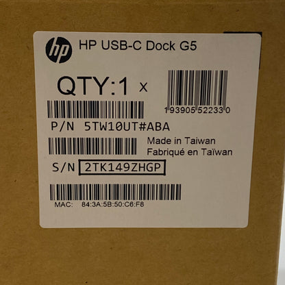 New HP USB-C Dock G5 Computer Dock 5TW10UT