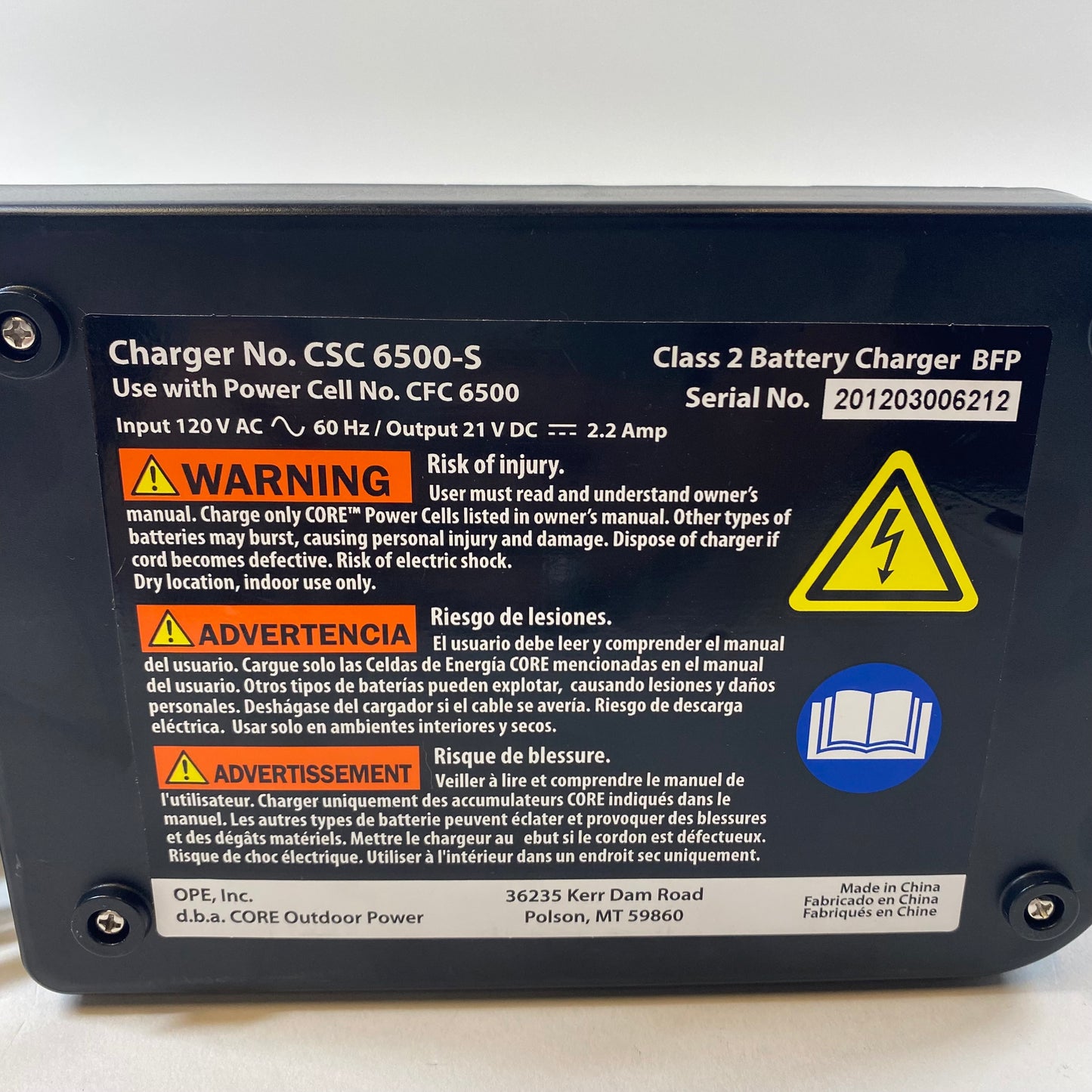 CubCadet Core Power Cell 20.5V Battery & Charger CFC 6500