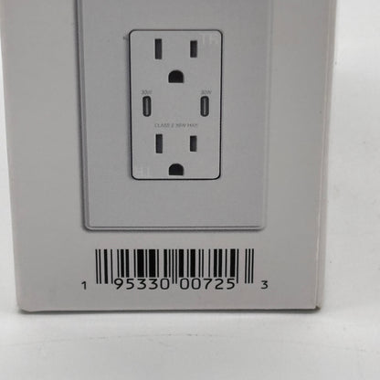 New Hyper Touch 30 watt 2-USB  Duplex Receptacle ERU2230CC1A-WH
