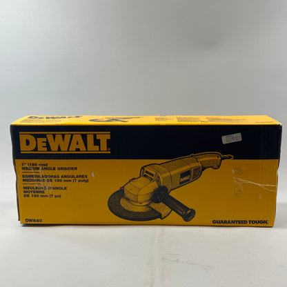 New DeWalt DW840 120V 7" Corded Medium Angle Grinder