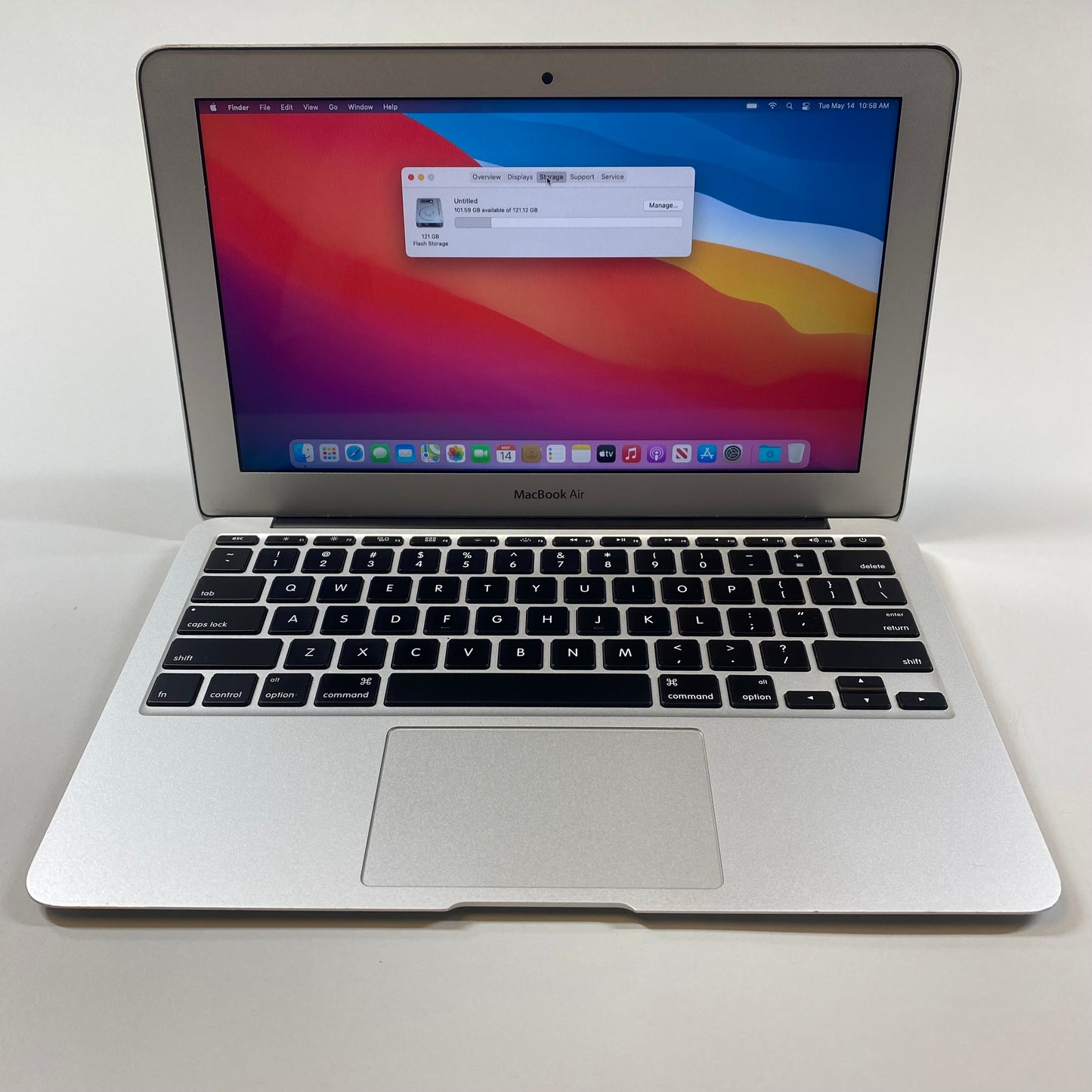 2013 Apple MacBook Air 11" i5 1.3GHz 8GB RAM 128GB SSD Silver A1465