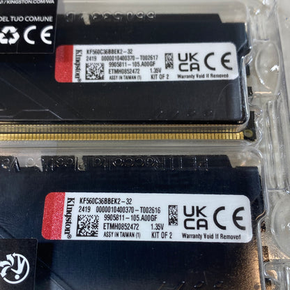 New Kingston Fury 32GB (2x16GB) DDR5 6000MT/s KF560C3688EK2-32