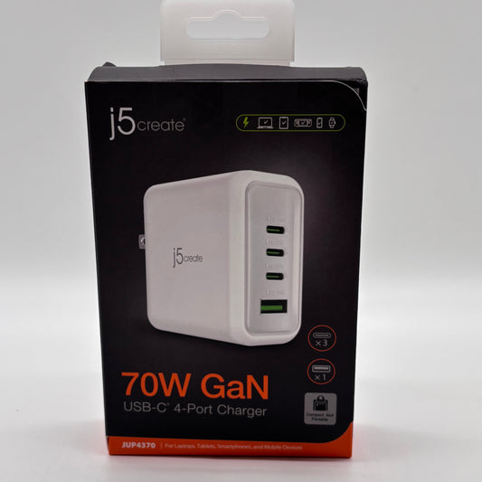 New J5Create 70W GaN  USB-C charger JUP4370
