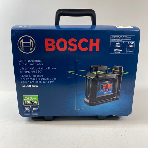 New Bosch 360° Horizontal Cross-Line Self-Leveling Green Laser GLL50-40G