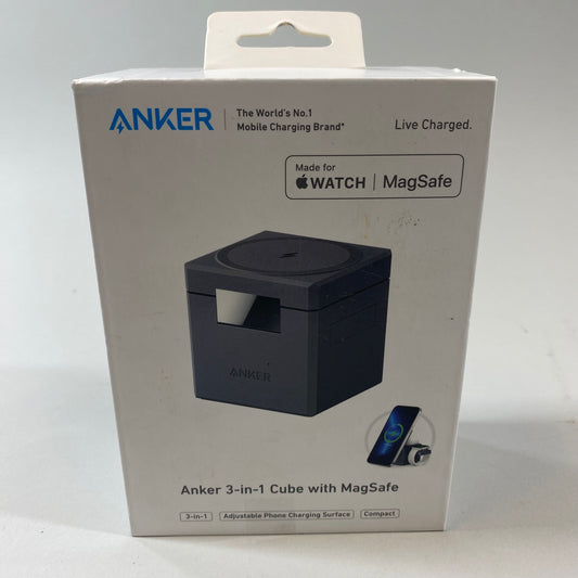 New Anker 3-in-1 Cube Wireless MagSafe Charger for Apple Y1811