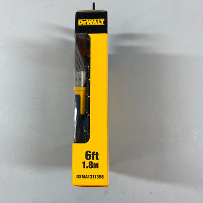 New DeWalt 6 ft. Reinforced 3-in-1 Lightning Type C & Micro-USB Charger