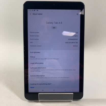 Verizon Samsung Galaxy Tab A 8.0" 32GB Black SM-T387V Clean