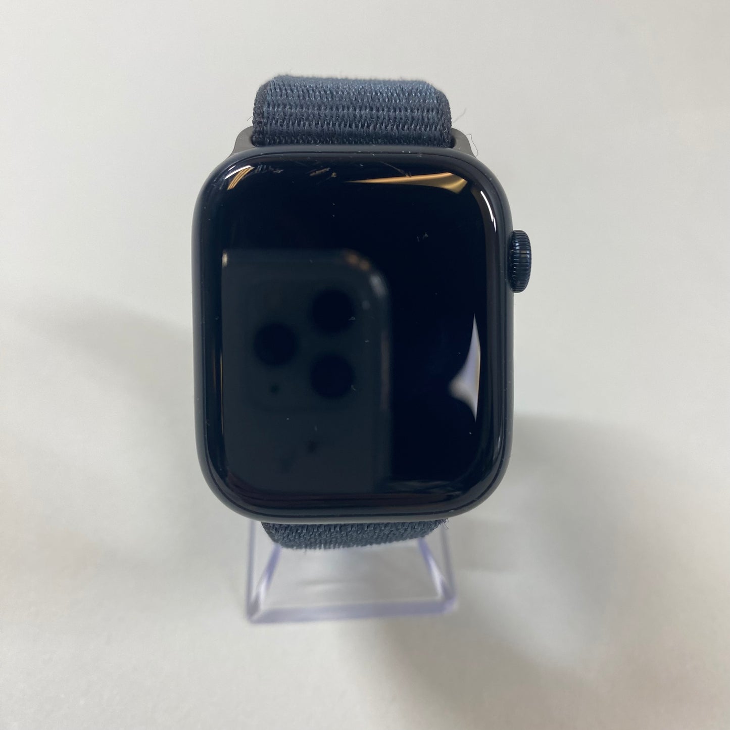 Unlocked Apple Watch Series 9 45MM Midnight Aluminum Braided Solo/Silver A2984