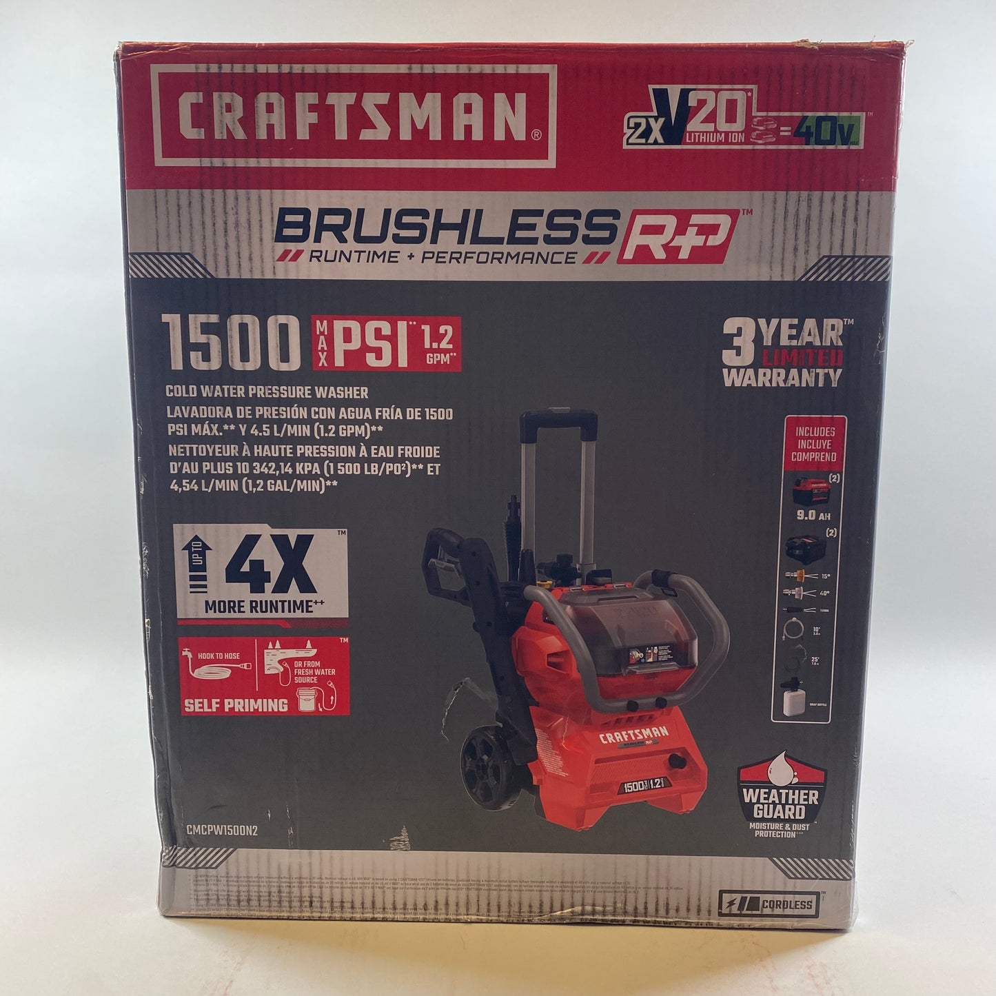 New Craftsman Brushless RP Cold Water Pressure Washer CMCPW1500N2