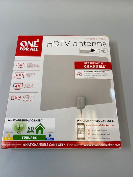 One For All HDTV Amplified Indoor Antenna 14542- Used in box
