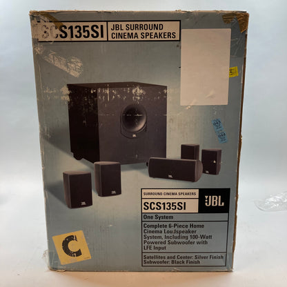 JBL Surround Cinema Speakers SCS150SI Black Complete 6-Piece Home Speaker System