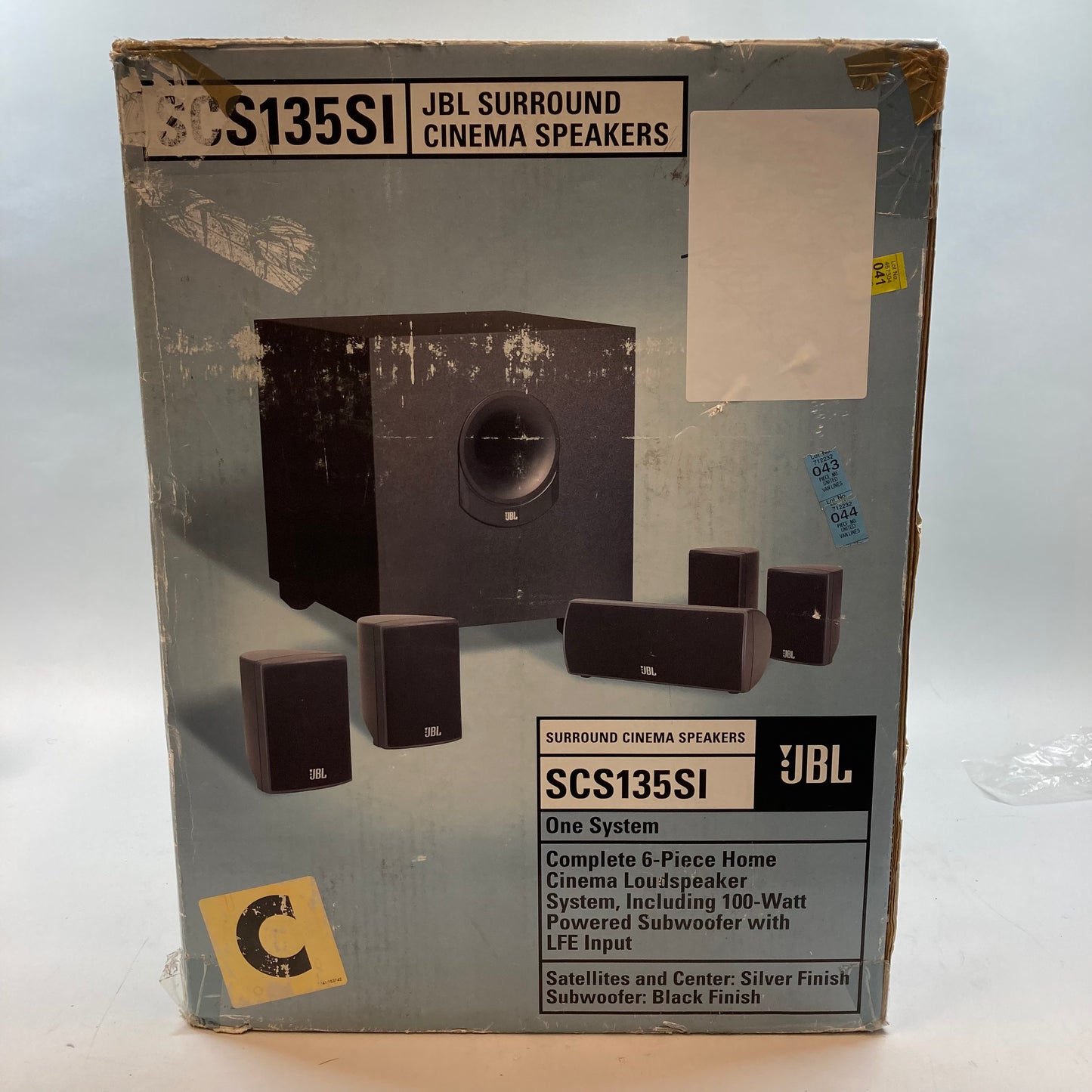 JBL Surround Cinema Speakers SCS150SI Black Complete 6-Piece Home