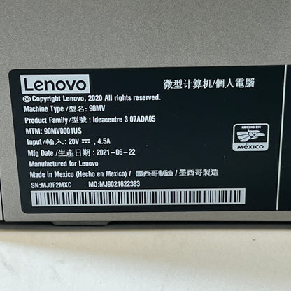 Lenovo IdeaCentre 3 07ADA05 Athlon Silver 3050U 2.30GHz 4GB RAM 1TB HDD