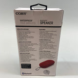 Coby Wireless Bluetooth Waterproof Speaker CSBT-351-RED - New