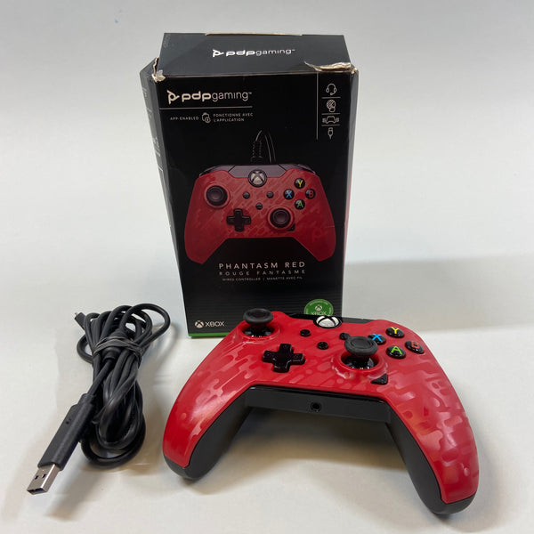 Phantasm PDP Gaming Xbox One Wired Controller 049-012-CMRD-1 Red