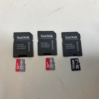 New (2) SanDisk Ultra 256GB Memory Card microSDXC Speed 100 MB/s** 667X w/Adapter and (1) 32gb w/Adapter