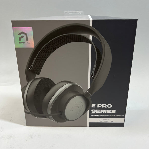 New - Atrix E Pro Series Wireless Stereo Gaming Headset Black and Silver ATRIX21