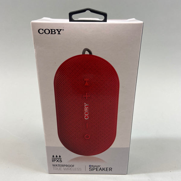 Coby Wireless Bluetooth Waterproof Speaker CSBT-351-RED - New